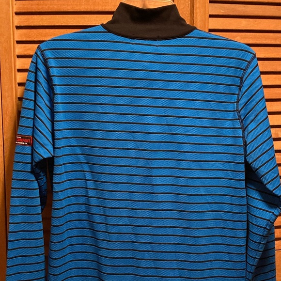 Vintage Lauren Ralph Lauren Blue/Black Striped Performance Shirt - Picture 9 of 12